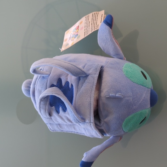 Vintage Disney Stitch Tsum Tsum Plush Set, Small Bag 8" Bag and 3 Stuffies - Picture 3 of 8